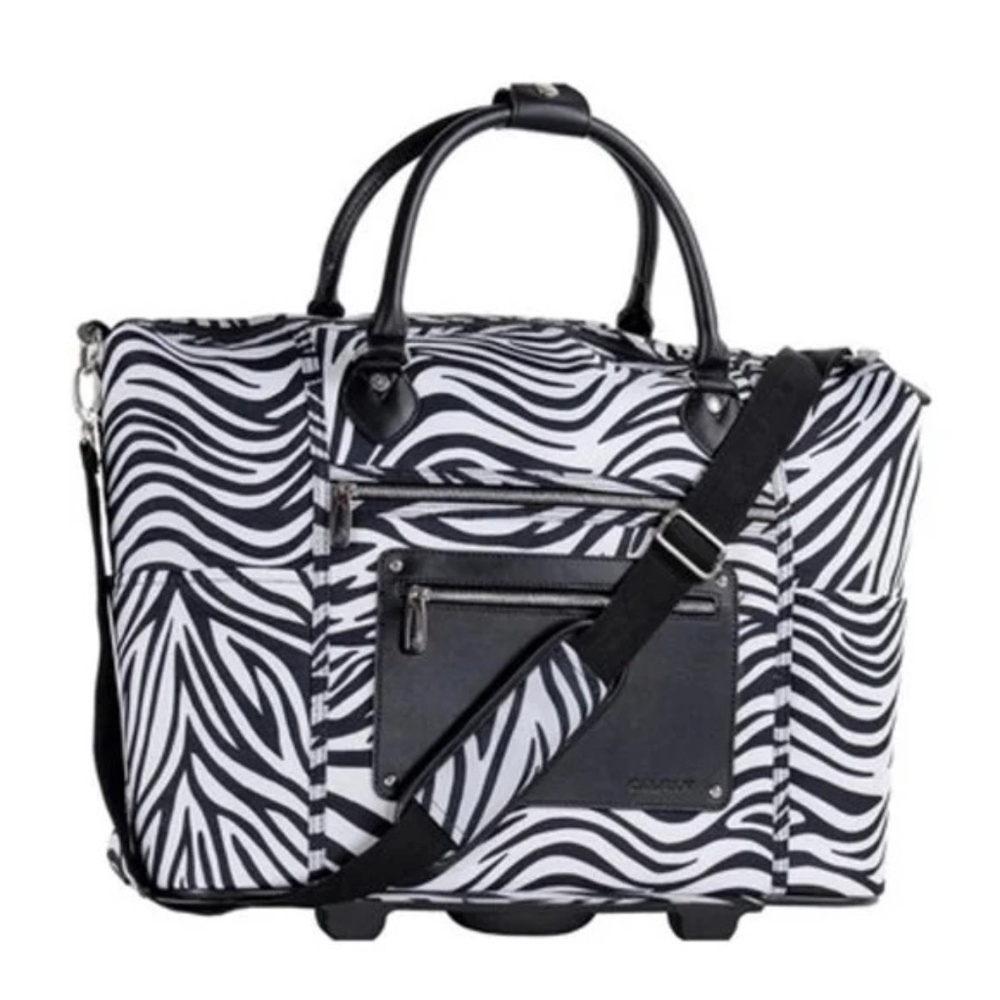 Calpak Zanny (Zebra) rolling tote "airplane friendly"